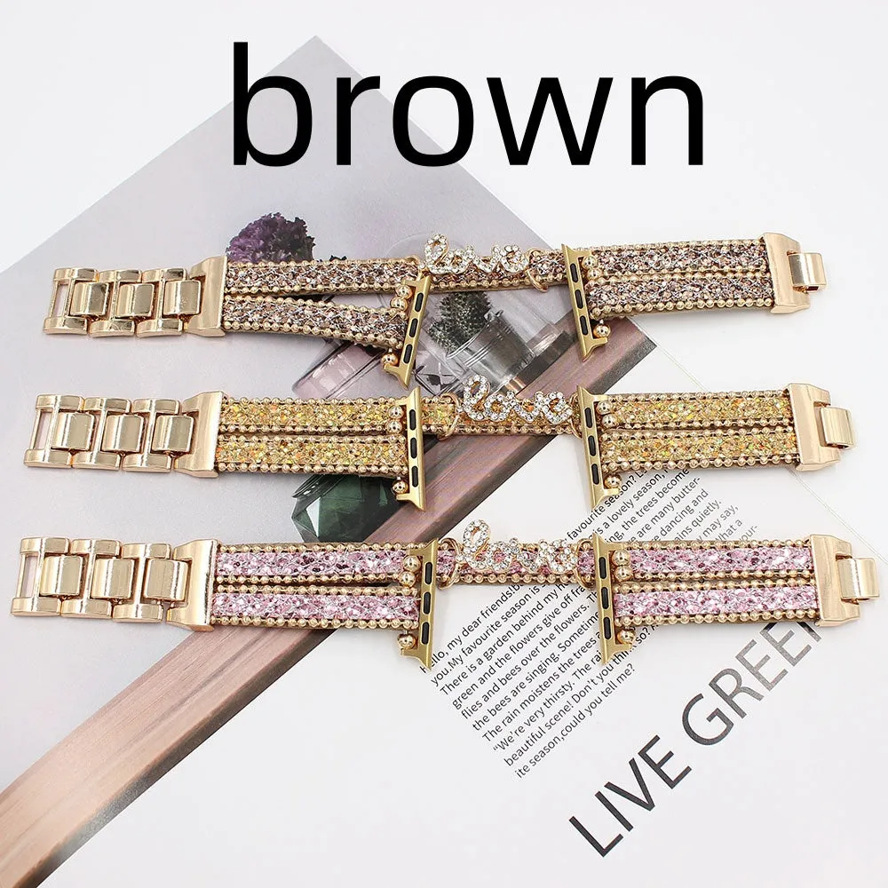 Smart Letters imitation leather watch strap for Apple Watch 38mm and 42mm in colour white