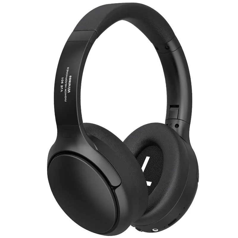 Retro-style brown wireless Bluetooth headset with metal details and sport headband design.