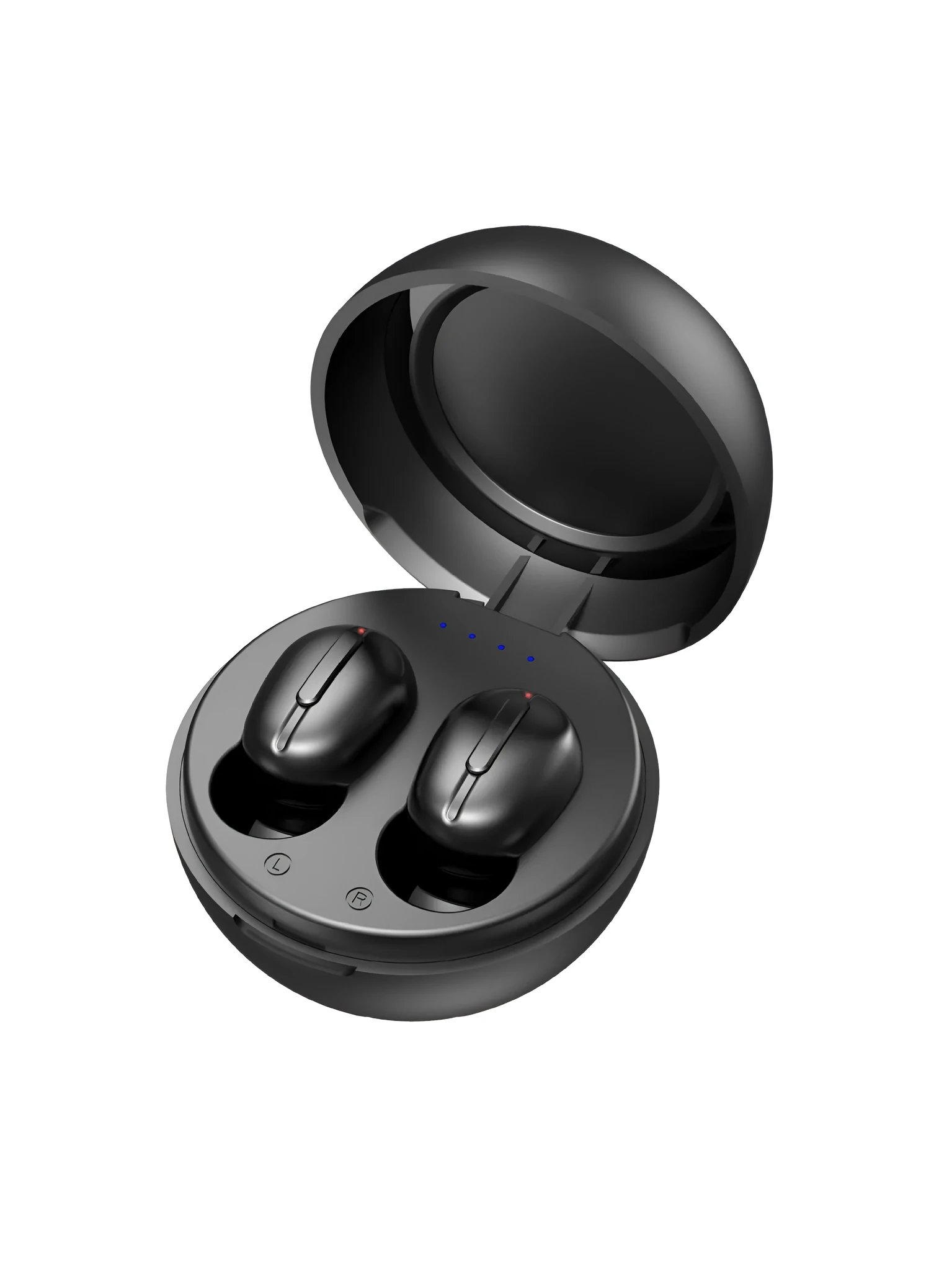 New in-ear sports stereo Bluetooth headset in black with USB charging style