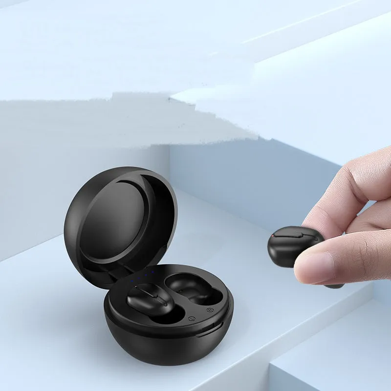 New in-ear sports stereo Bluetooth headset in black with USB charging style