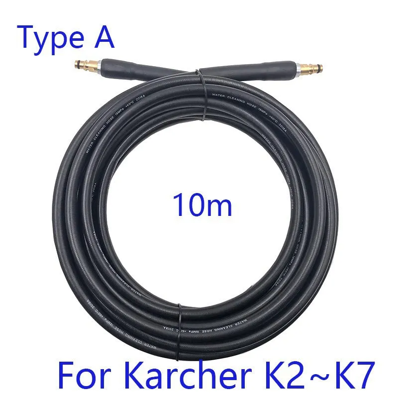 Black water outlet hose for Karcher high pressure washers K2 to K7, 6m length