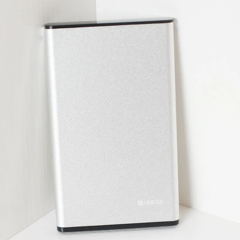 2.5 inch SATA hard drive enclosure in Sandblasted Grey aluminium alloy with USB 3.0 port