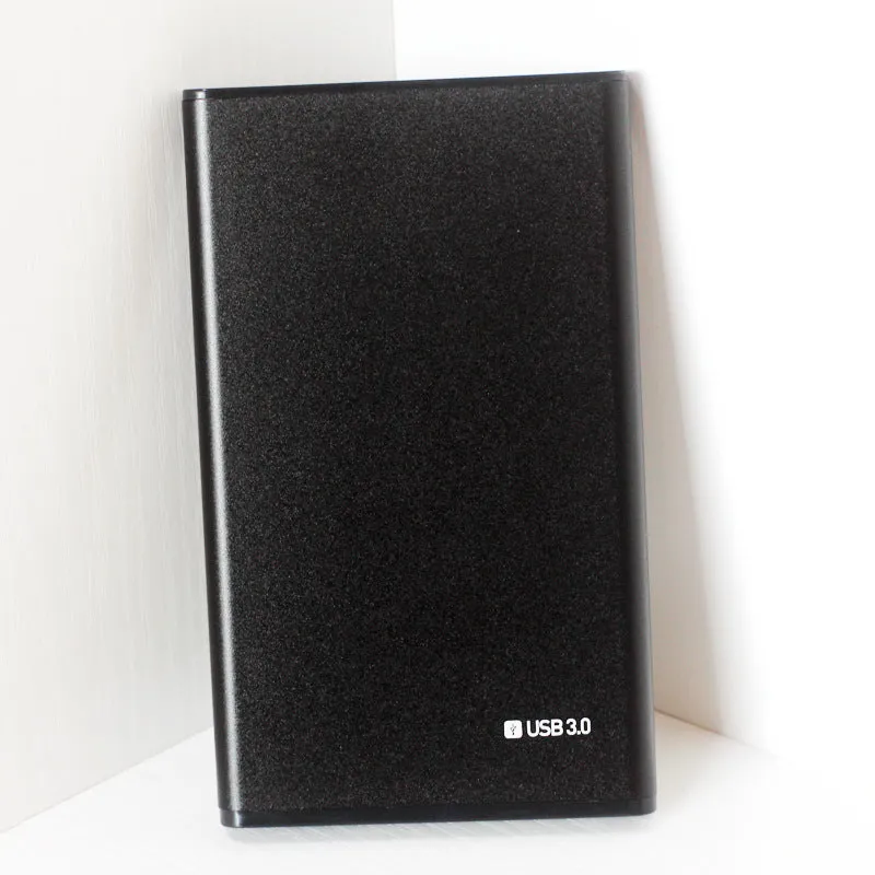2.5 inch SATA hard drive enclosure in Sandblasted Grey aluminium alloy with USB 3.0 port