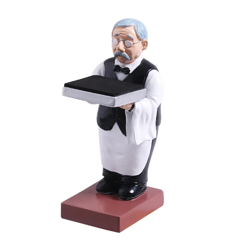 Resin watch stand display rack with creative decoration ornament in style A, holding a watch