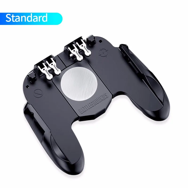 Six finger gamepad with bracket holding a smartphone, ABS zinc alloy, USB force feedback controller, 15.1cm