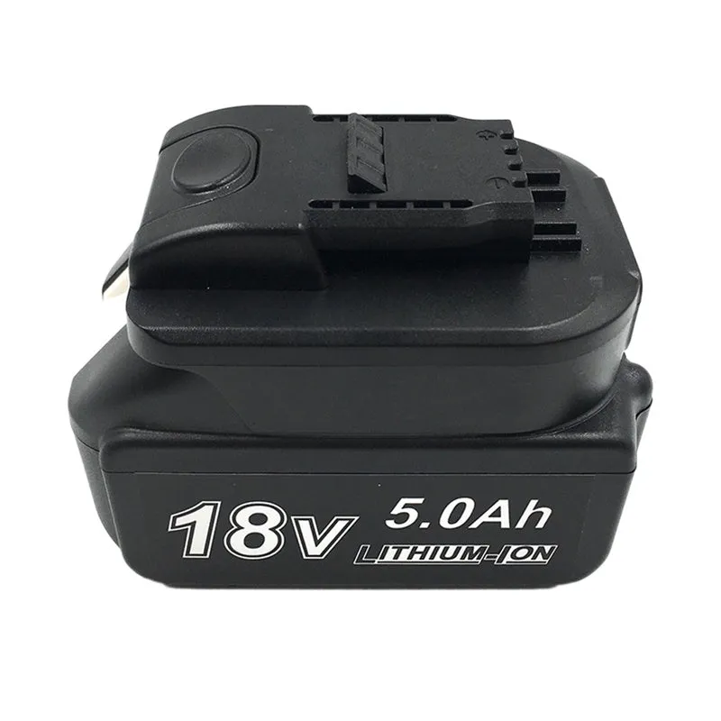 Black Makita to Worx power tool battery converter adapter for cross-brand compatibility.