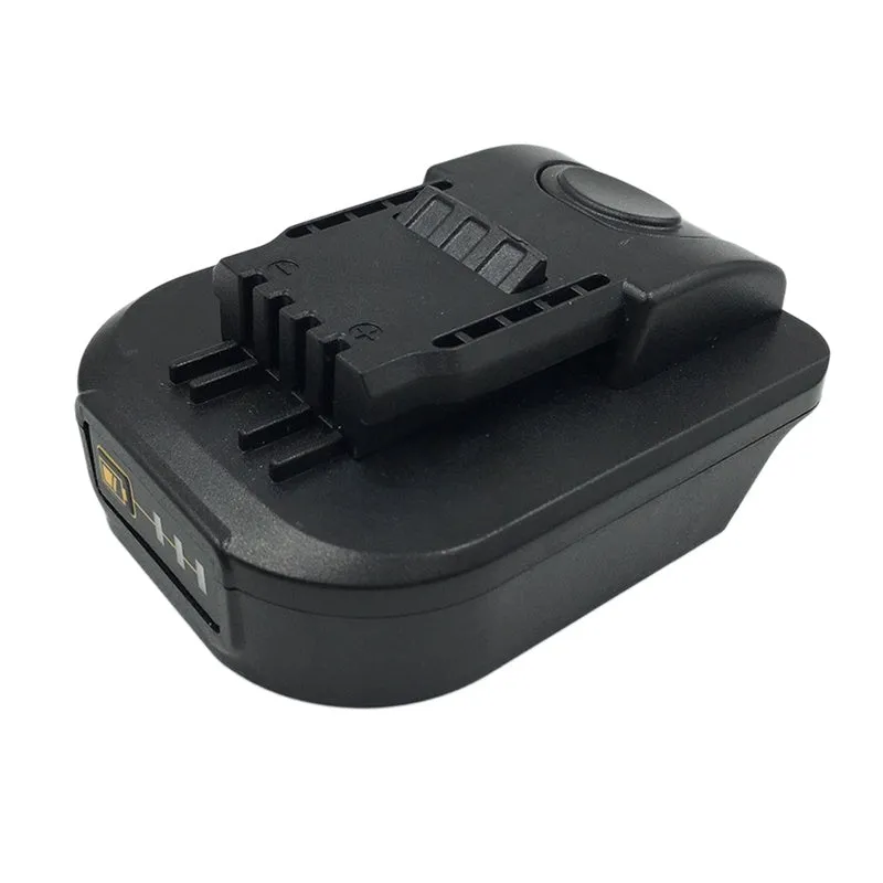 Black Makita to Worx power tool battery converter adapter for cross-brand compatibility.