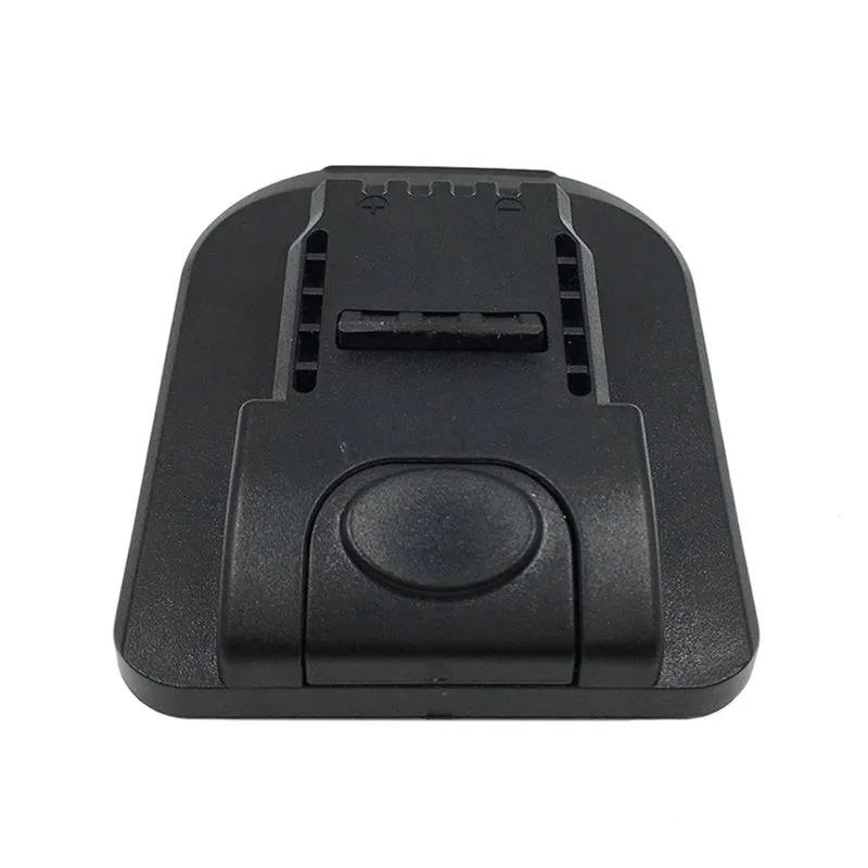 Black Makita to Worx power tool battery converter adapter for cross-brand compatibility.