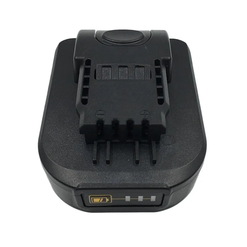 Black Makita to Worx power tool battery converter adapter for cross-brand compatibility.
