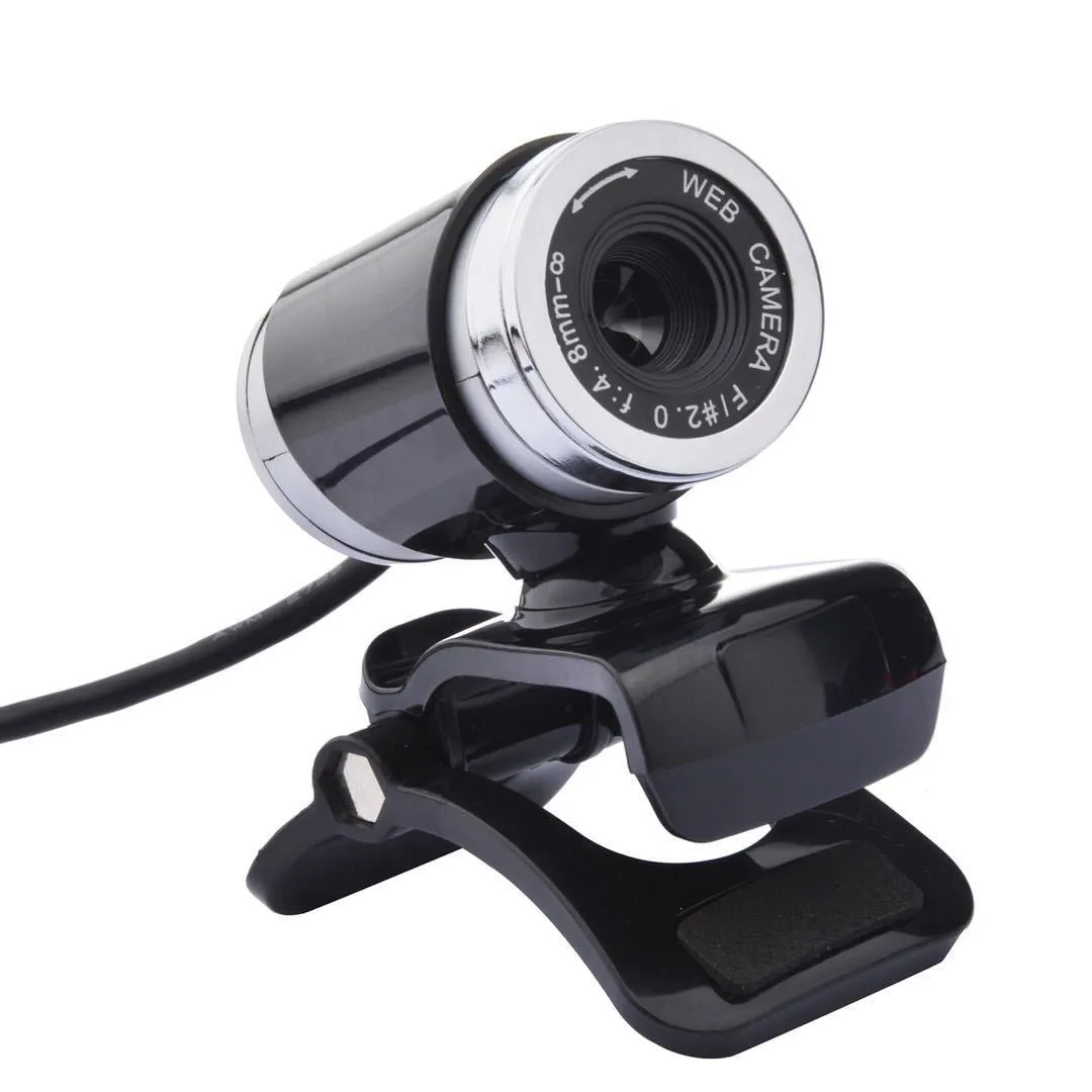 USB desktop webcam with auto focus, plastic and iron body, 1m cable on a Windows computer
