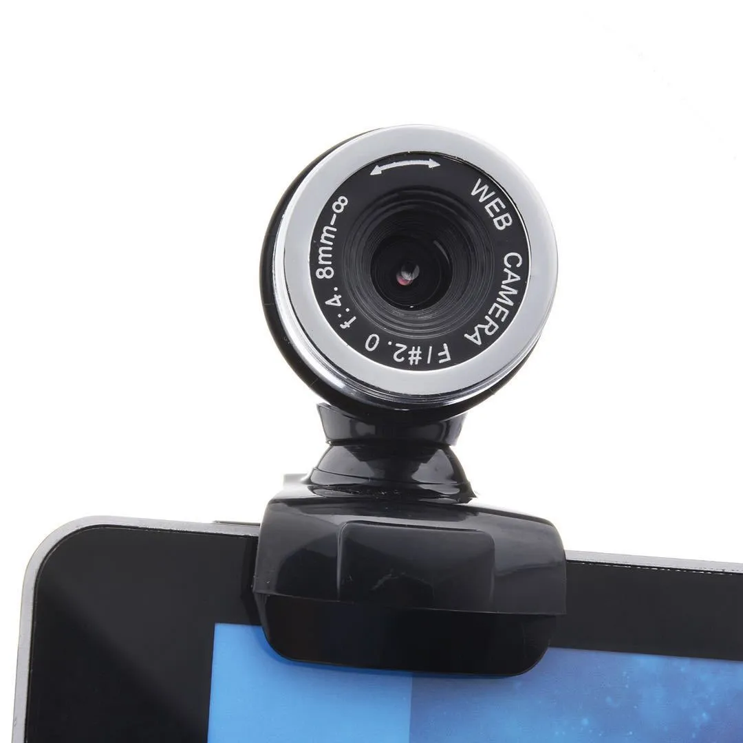 USB desktop webcam with auto focus, plastic and iron body, 1m cable on a Windows computer