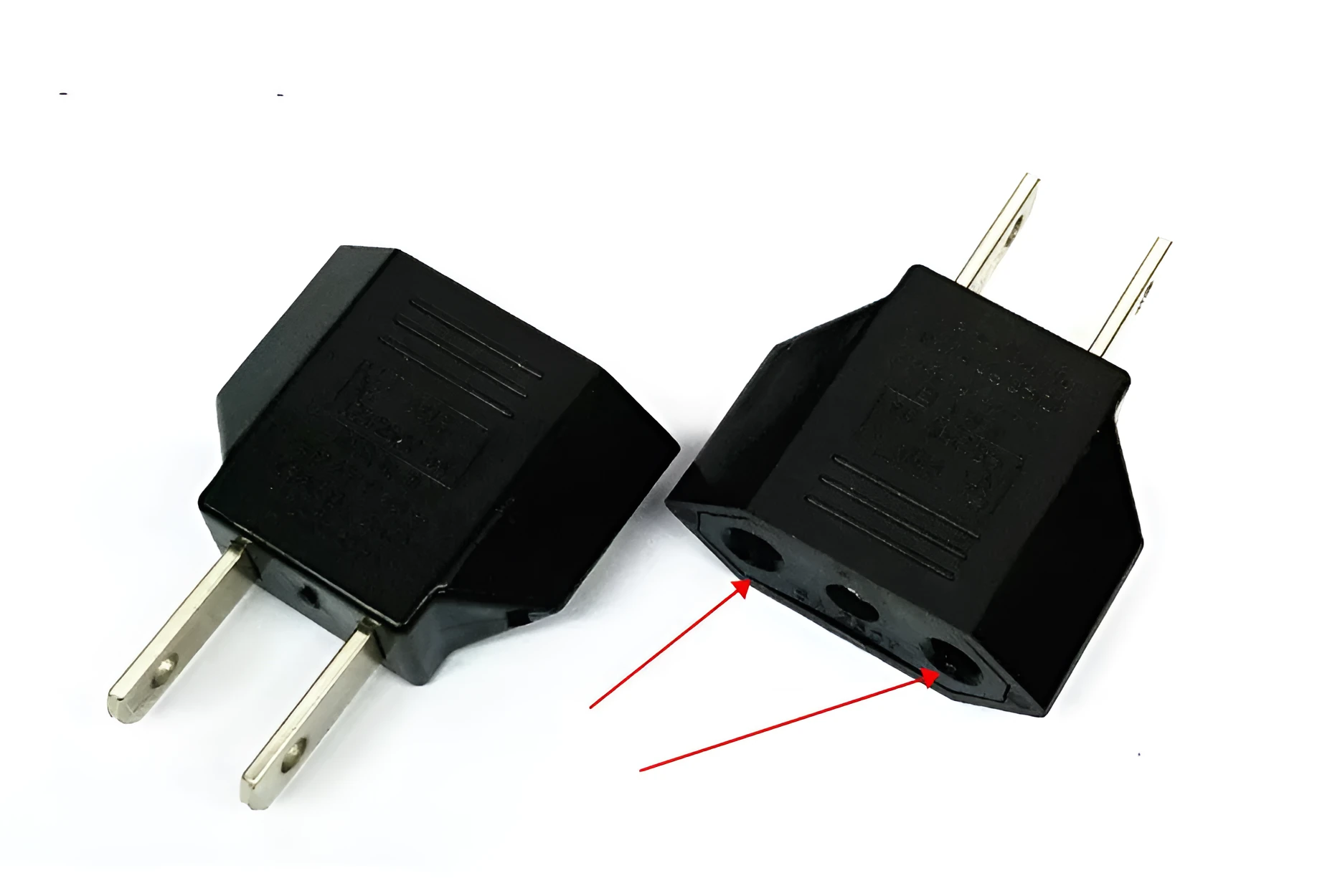Compact black three-outlet travel plug converter adapter with AU plug type on a white background