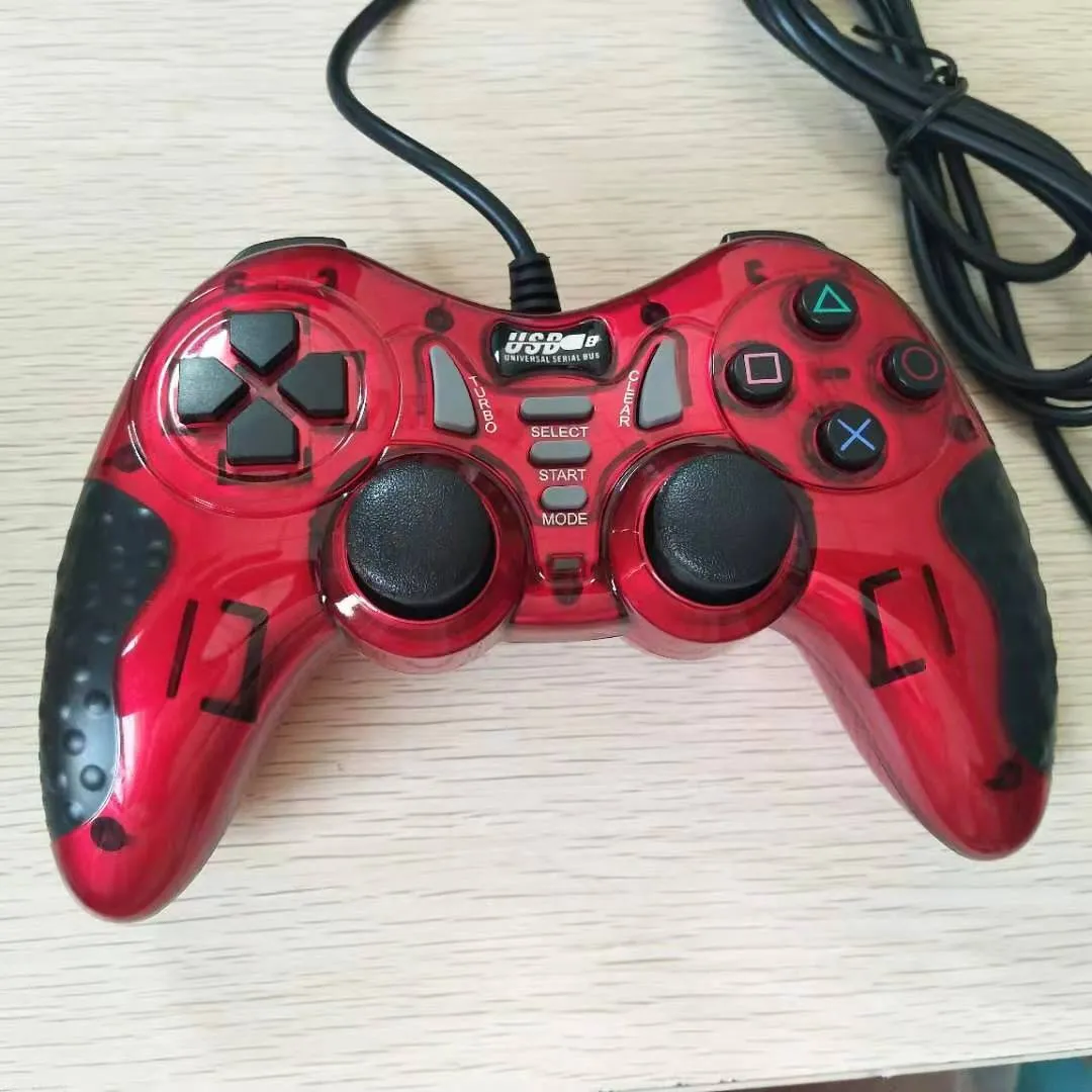 Red universal USB gamepad controller for Android, PC, XBOX360, STB, and PS3.