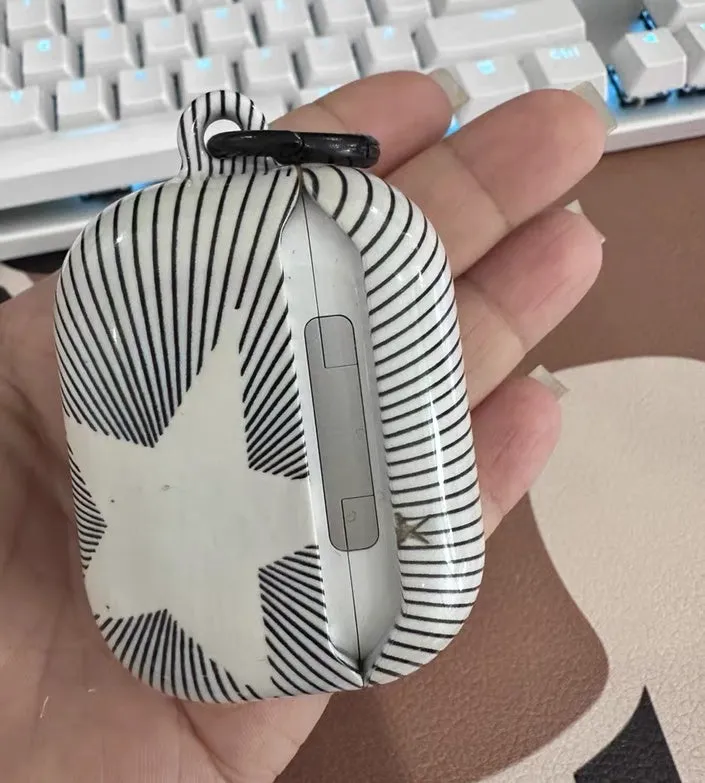 Line Art hard shell earphone protective cover for AirPods models including Pro and 4th generation