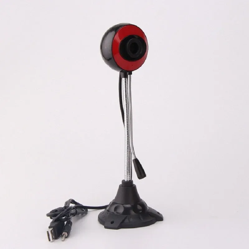 Desktop USB camera with built-in microphone, plastic housing, blue black colour