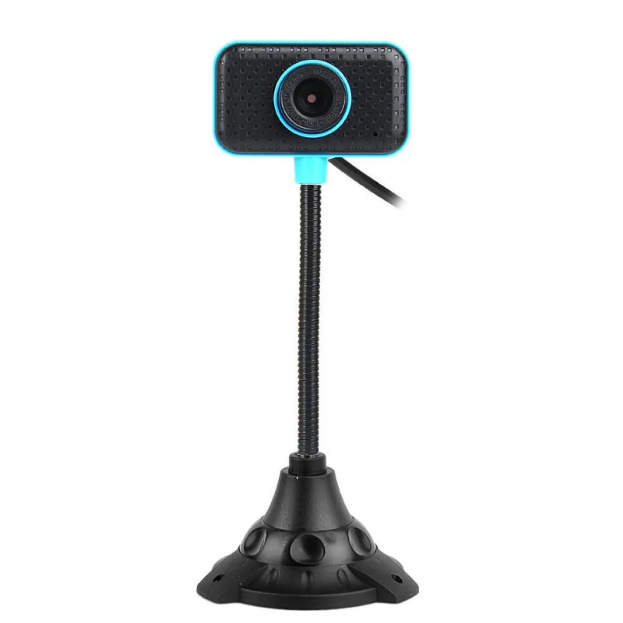 Desktop USB camera with built-in microphone, plastic housing, blue black colour