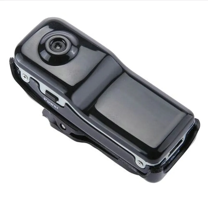 Black mini action camera with USB port for outdoor sports recording