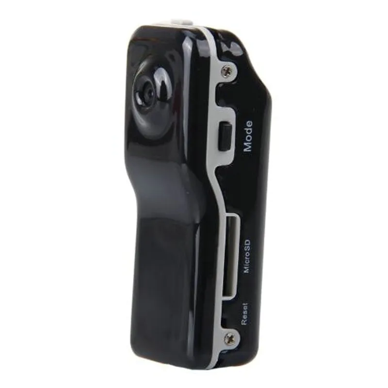 Black mini action camera with USB port for outdoor sports recording
