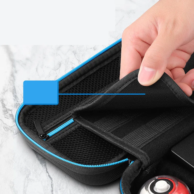 Anti scratch flannel storage bag for Nintendo Switch with thick EVA hard shell in portable model size