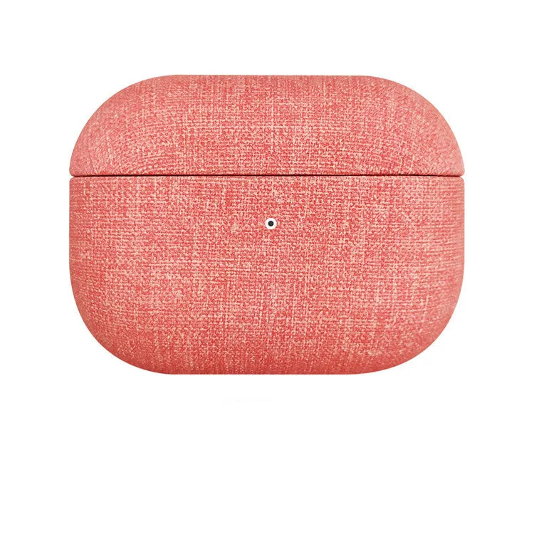 All-inclusive fabric PU cloth pattern protective cover for AirPods AirPods Pro and AirPods 3 in grey