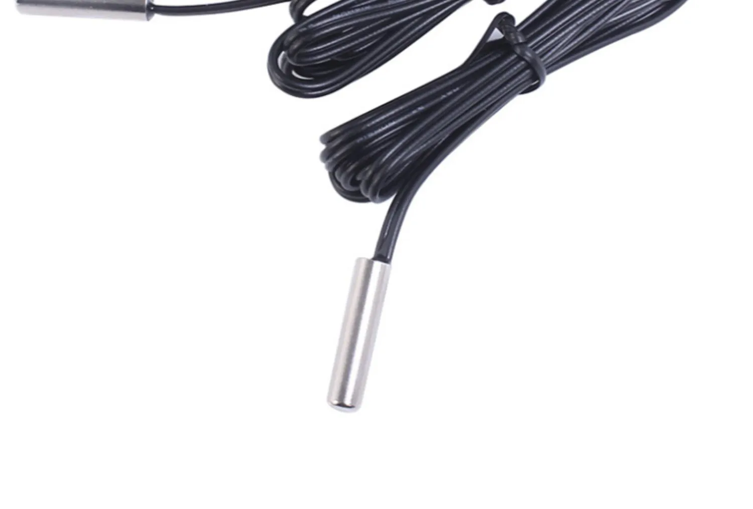 Dual display digital thermometer with red LED readout and waterproof NTC10K temperature probe