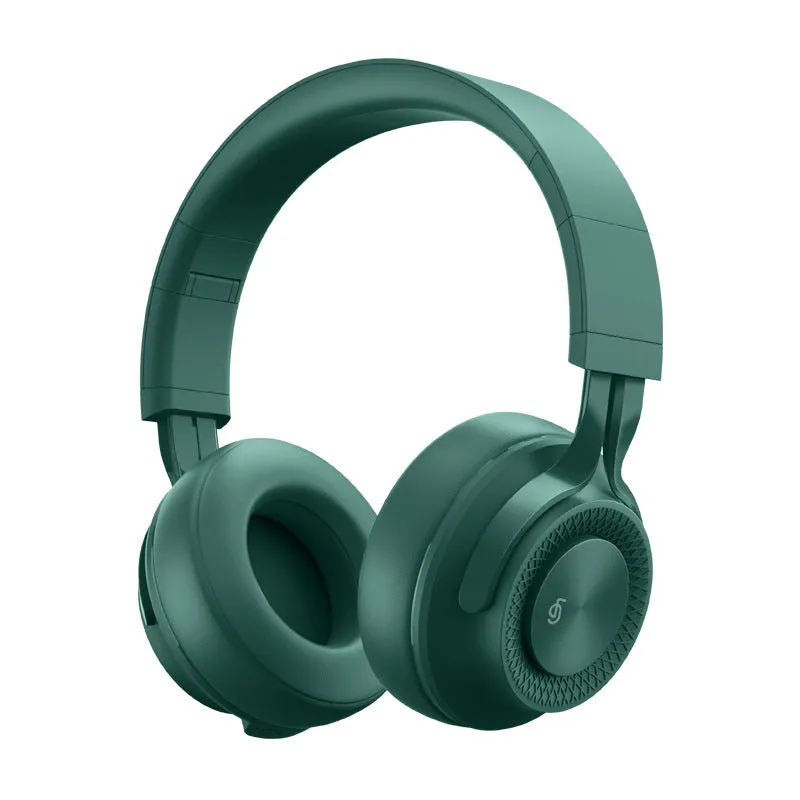 Sports wireless Bluetooth headset in red, grey, green, and black colours.