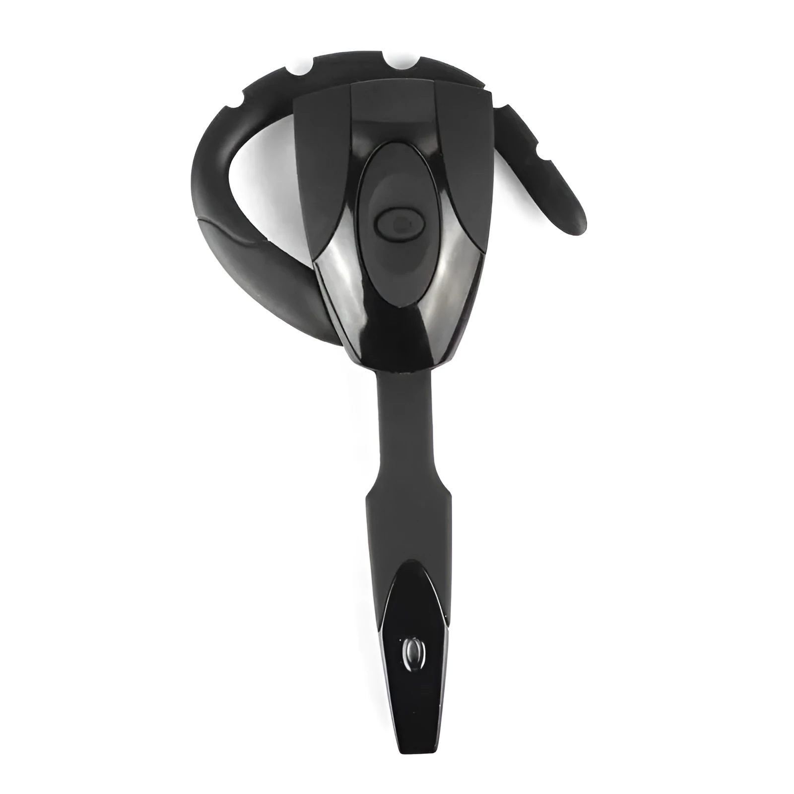 EX-01PS3 Bluetooth headset in black with hanging ear design and power display