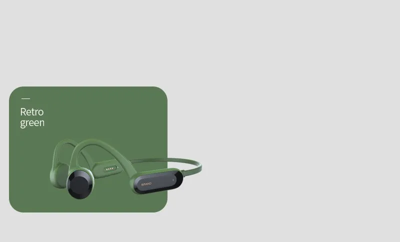 IPX8 bone conduction swimming headset with Bluetooth 5.0 in black, side view