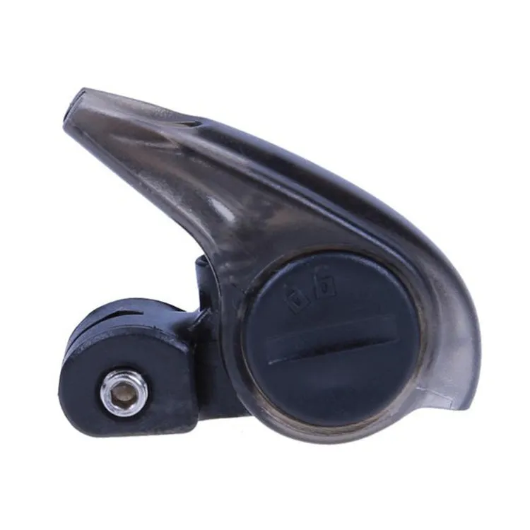 Mini bicycle brake warning light with red LED, black ABS housing, and stainless steel spring for V-brakes