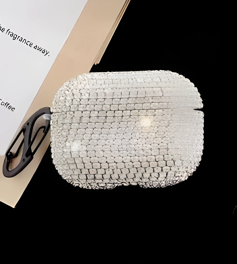 Rhinestone protective sleeve for AirPods Pro 3 in gold with flip-type design and hanging buckle