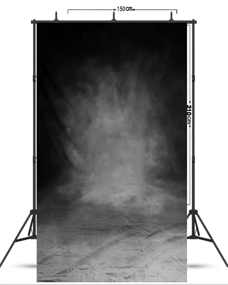 Gray vinyl photo background cloth 1.5x2.1m for studio photography, black colour option