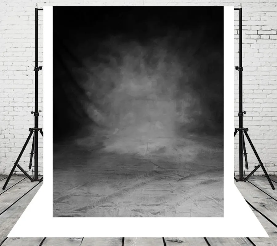 Gray vinyl photo background cloth 1.5x2.1m for studio photography, black colour option