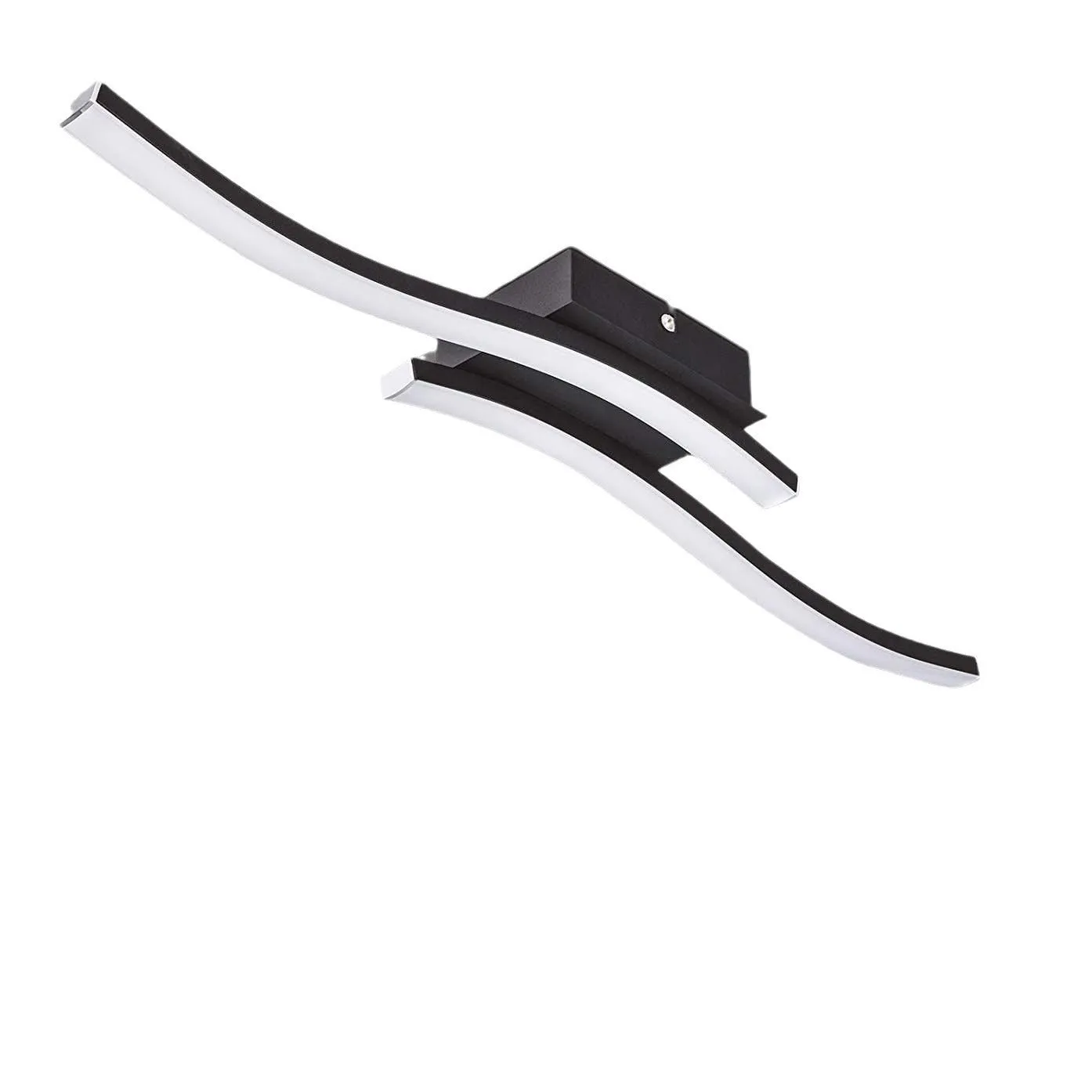 Modern minimalist LED ceiling light with three colour options in black finish for living room or bedroom