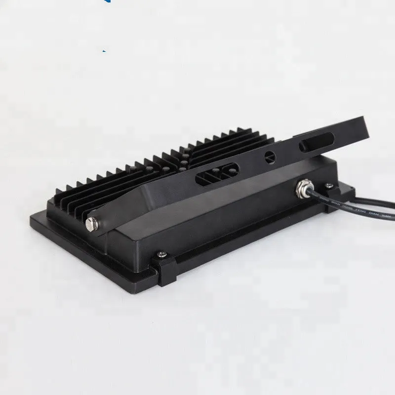 Black Angel Eyes 30W LED projection light with aluminium alloy body and tempered glass lampshade for stadiums and parks.