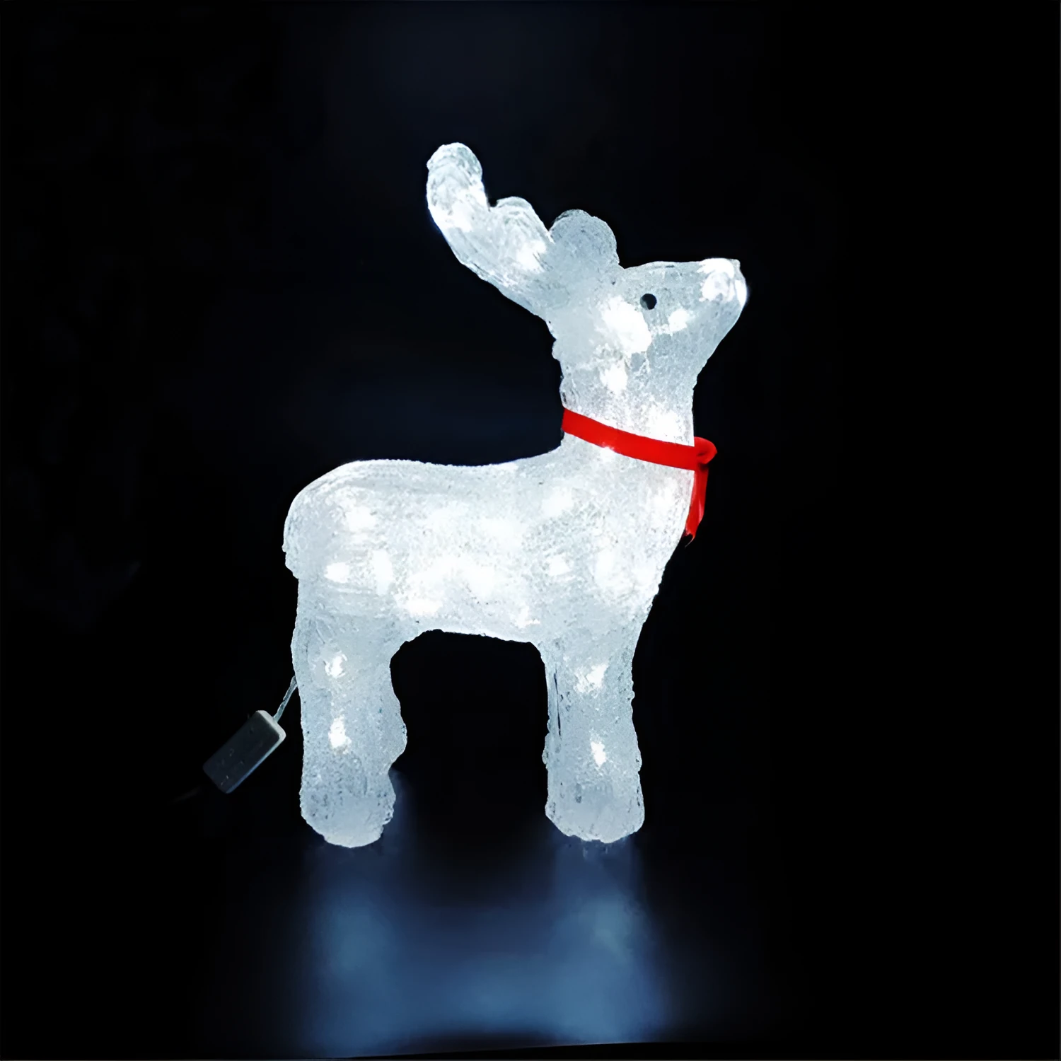 Acrylic 3D deer lamp with warm light, epoxy finish, for outdoor Christmas decoration
