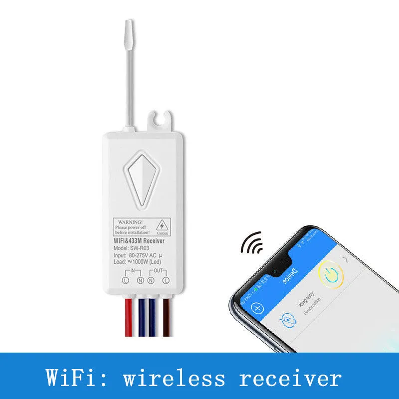 White wireless remote control switch panel with standard UK 86x86mm size and waterproof IP66 rating for bathroom installation