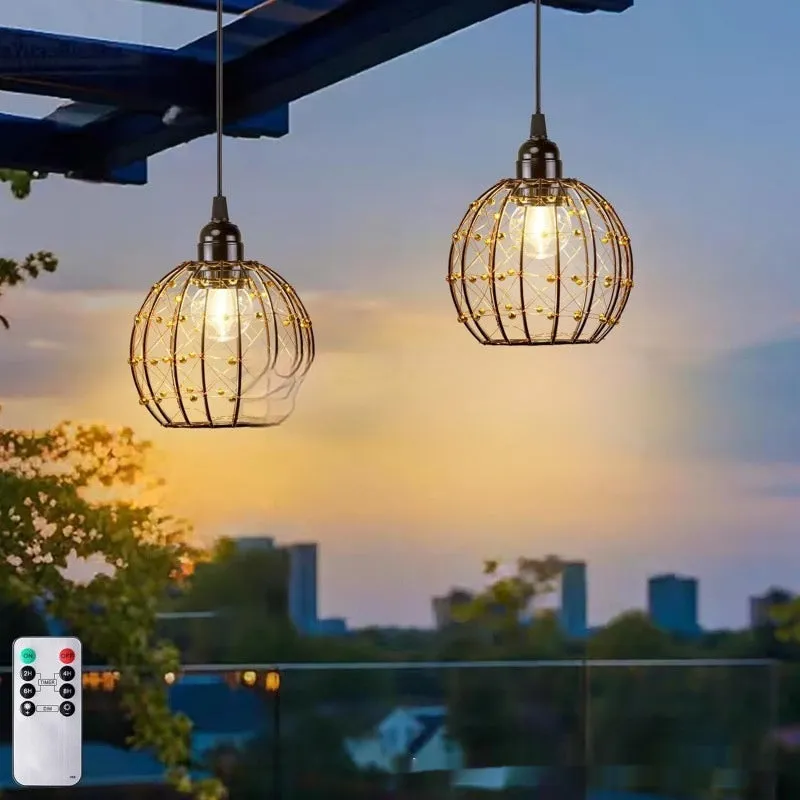 Outdoor waterproof camping LED chandelier with American style design for corridors and balconies