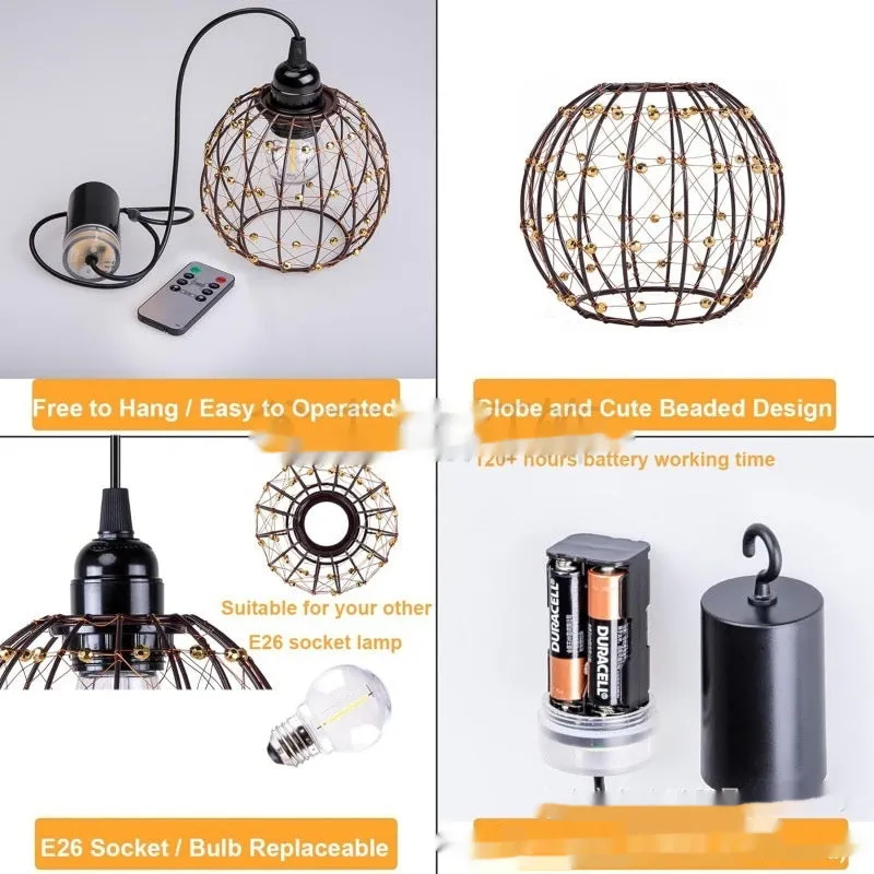 Outdoor waterproof camping LED chandelier with American style design for corridors and balconies