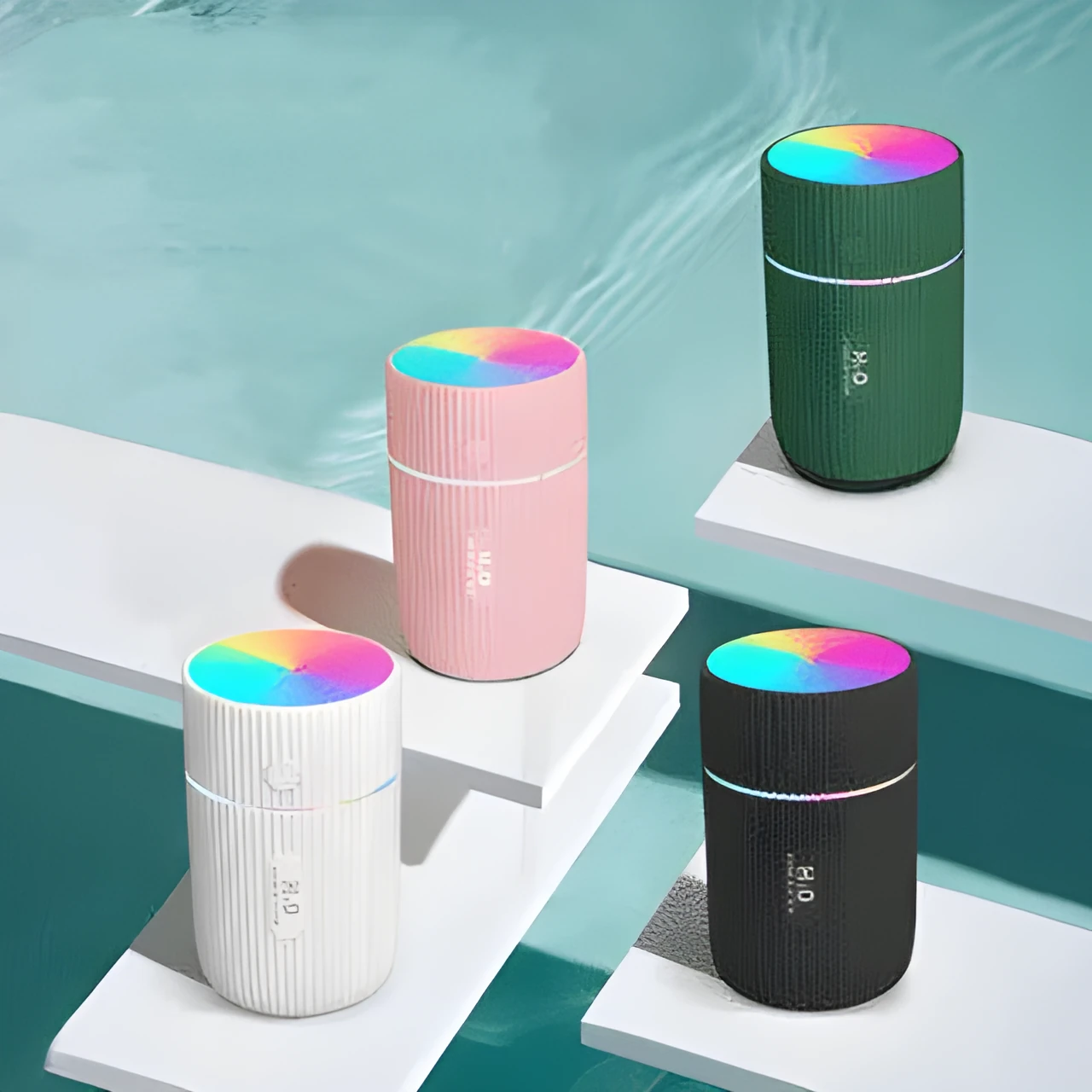 USB portable essential oil diffuser in multiple colours with 300ml capacity and compact design