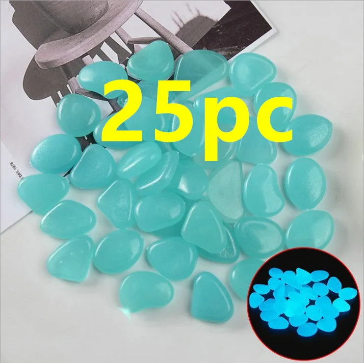 Mixed colour fluorescent luminous stones for aquarium and garden decoration