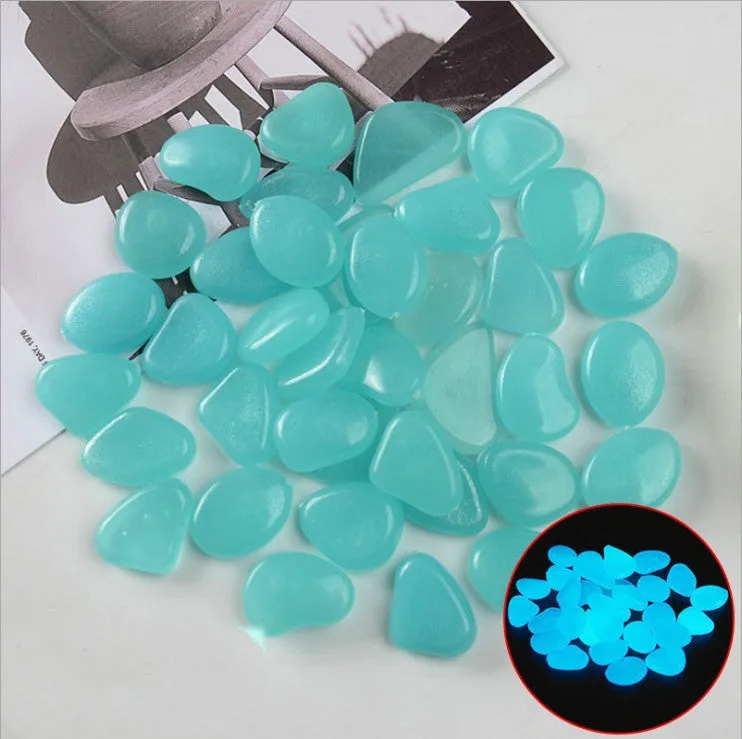 Mixed colour fluorescent luminous stones for aquarium and garden decoration