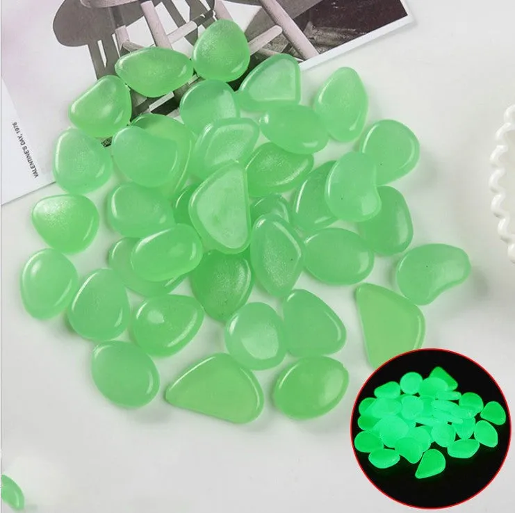 Mixed colour fluorescent luminous stones for aquarium and garden decoration