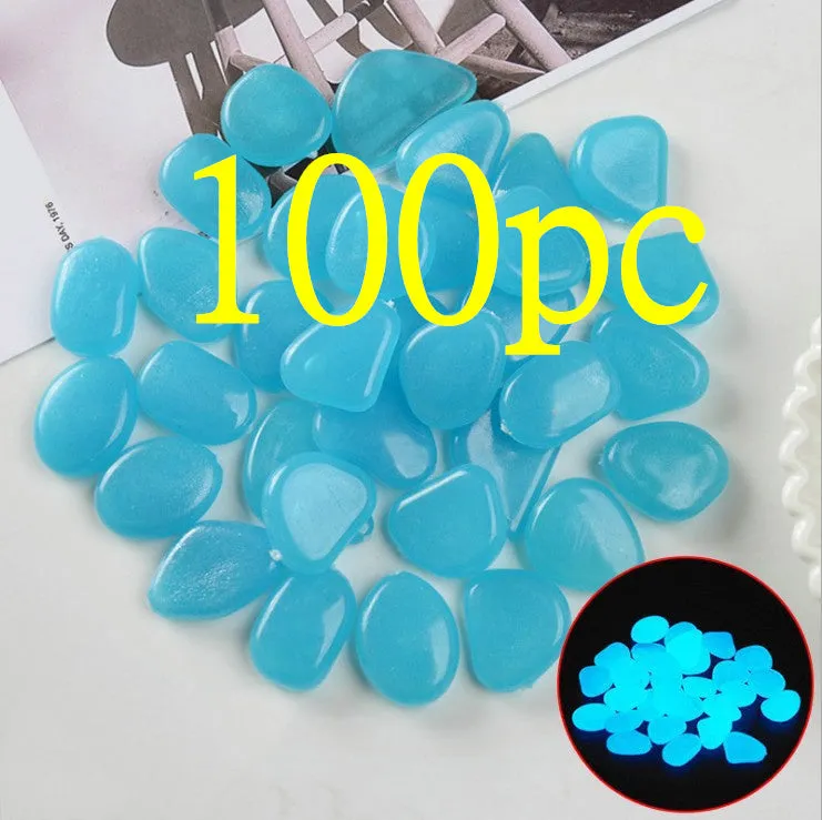 Mixed colour fluorescent luminous stones for aquarium and garden decoration
