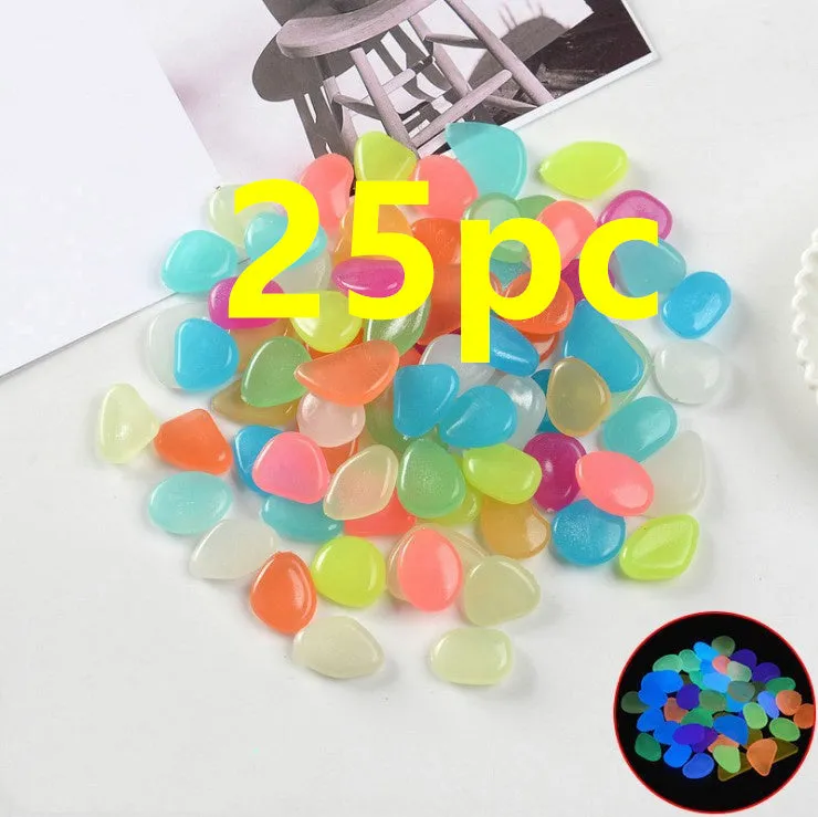 Mixed colour fluorescent luminous stones for aquarium and garden decoration