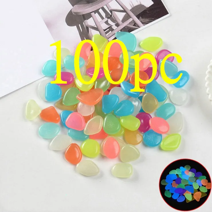 Mixed colour fluorescent luminous stones for aquarium and garden decoration