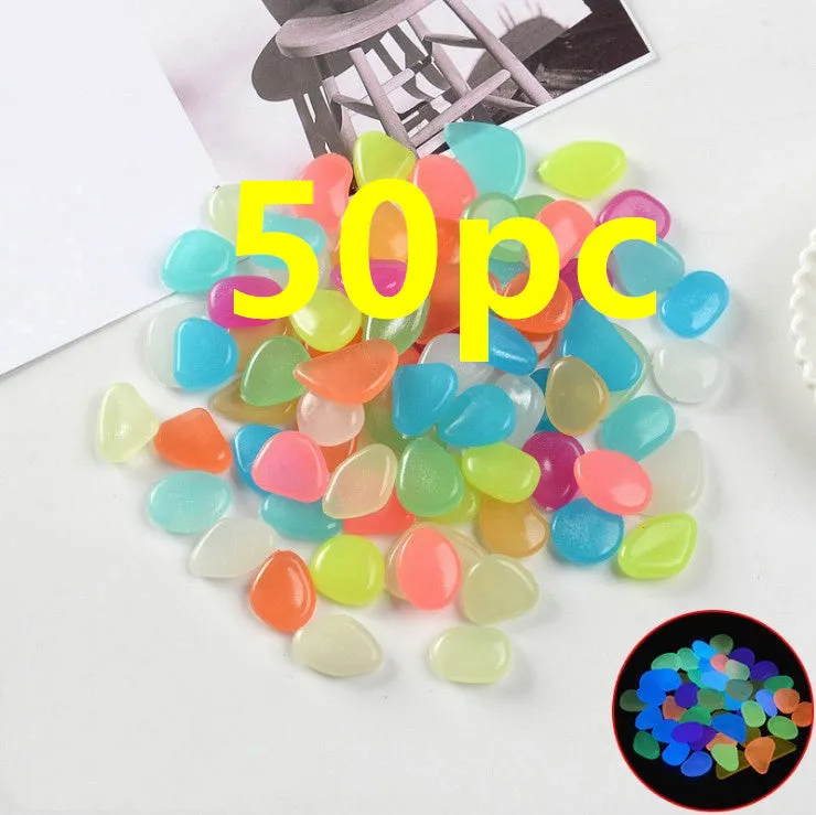Mixed colour fluorescent luminous stones for aquarium and garden decoration