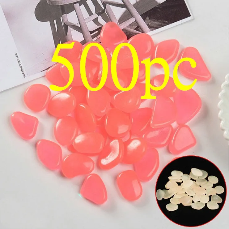 Mixed colour fluorescent luminous stones for aquarium and garden decoration