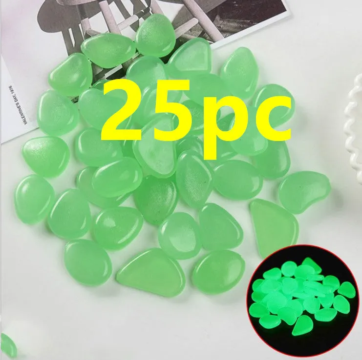 Mixed colour fluorescent luminous stones for aquarium and garden decoration