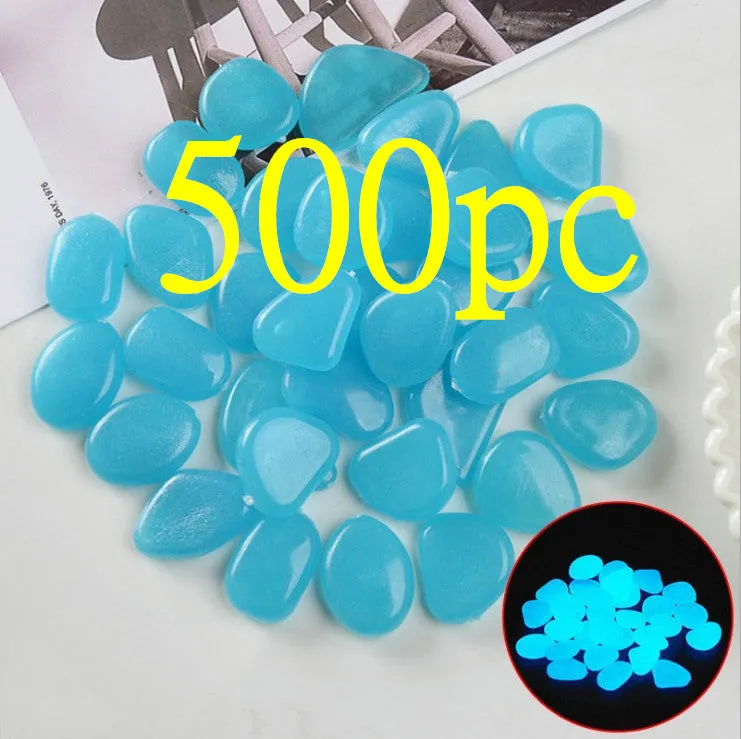 Mixed colour fluorescent luminous stones for aquarium and garden decoration