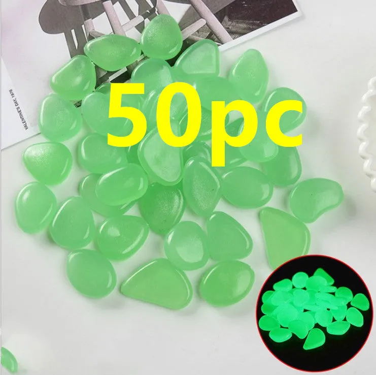 Mixed colour fluorescent luminous stones for aquarium and garden decoration